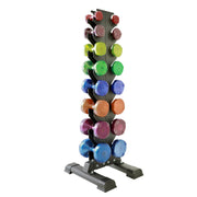 TKO Gummi Bell Set w/ 8 pr Vertical Rack (2.5 - 25 lbs) - Free Weights - TKO