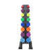 TKO Gummi Bell Set w/ 8 pr Vertical Rack (2.5 - 25 lbs) - Free Weights - TKO