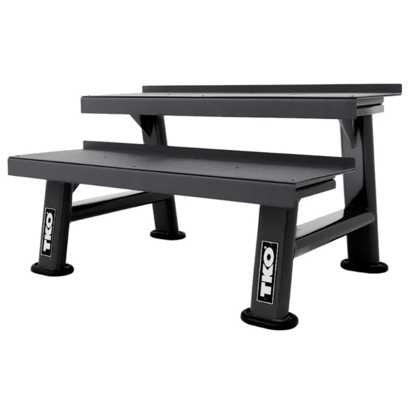 TKO Pro Cast Kettlebell set w/ 2 - Tier Rack (4kg - 36kg) - Free Weights - TKO