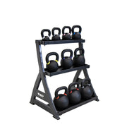 TKO Pro Cast Kettlebell set w/ 3 - Tier Rack (4kg - 36kg) - Free Weights - TKO