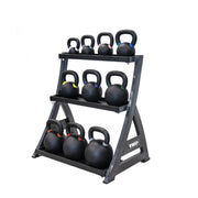 TKO Pro Cast Kettlebell set w/ 3 - Tier Rack (4kg - 36kg) - Free Weights - TKO