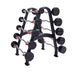 TKO Rubber EZ Curl Barbells w/ 10 Set rBB Rack (20 - 110 lbs) - Free Weights - TKO