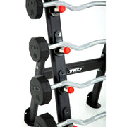 TKO Rubber EZ Curl Barbells w/ 5 Set BB Rack (20 - 60 lbs) - Free Weights - TKO