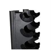 TKO Rubber Hex Dumbbells w/ 10 pair Vertical DB Rack (5 - 50 lbs) - Free Weights - TKO