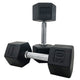 TKO Rubber Hex Dumbell Sets - Straight Handle (804SXR) - Free Weights - TKO
