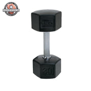 TKO Rubber Hex Dumbell Sets - Tri - Grip Handle (814TXR) - Free Weights - TKO