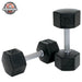 TKO Rubber Hex Dumbell Sets - Tri - Grip Handle (814TXR) - Free Weights - TKO