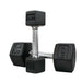 TKO Rubber Hex Dumbell Sets - Tri - Grip Handle (814TXR) - Free Weights - TKO
