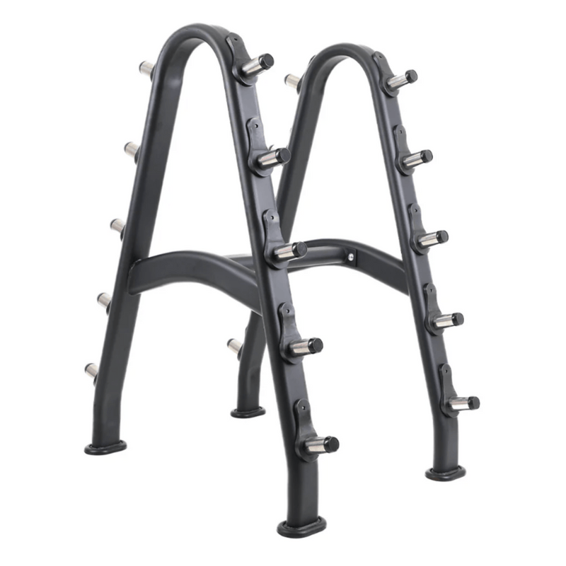 TKO Rubber Straight Barbells w/ 10 Set BB Rack (20-110 lbs) - Gym Emotion
