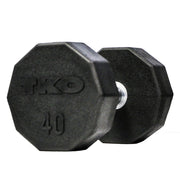 TKO Ten Sided Pro Rubber Dumbbell Sets (829TR) - Free Weights - TKO