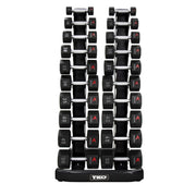 TKO Urethane Hex Tri - grip Handle Dumbbells w/ 10 - Pair Vertical DB Rack (5 - 50 lbs) - Free Weights - TKO