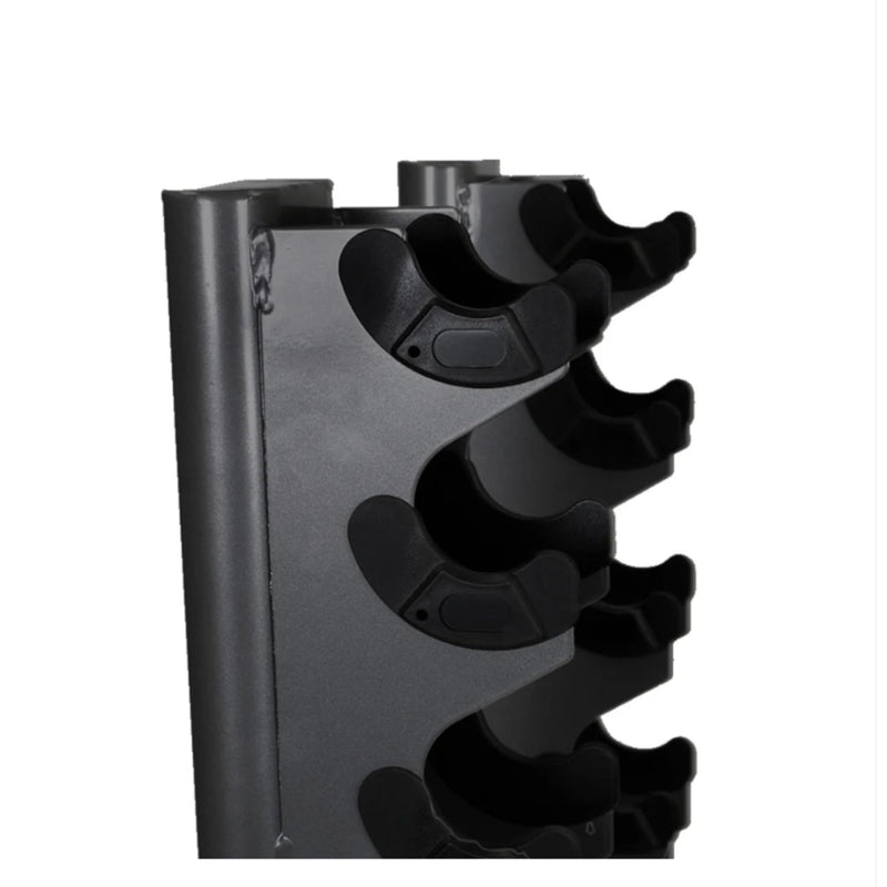 TKO Urethane Hex Tri - grip Handle Dumbbells w/ 10 - Pair Vertical DB Rack (5 - 50 lbs) - Free Weights - TKO