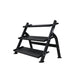 TKO Urethane Hex Tri - grip Handle Dumbbells w/ 3 - Tier Tray Rack (5 - 50 lbs) - Free Weights - TKO