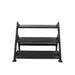TKO Urethane Hex Tri - grip Handle Dumbbells w/ 3 - Tier Tray Rack (5 - 50 lbs) - Free Weights - TKO