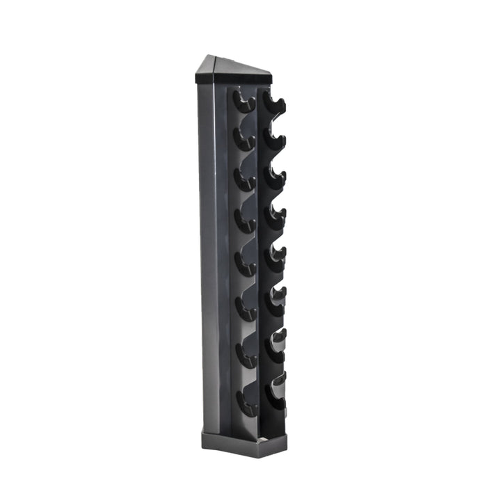 TKO Urethane Hex Tri - grip Handle Dumbbells w/ 8pr Vertical DB Rack (3 - 25 lbs) - Free Weights - TKO