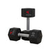 TKO Urethane Hex Tri - grip Handle Dumbbells w/ 8pr Vertical DB Rack (3 - 25 lbs) - Free Weights - TKO