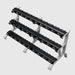 Troy 12 Sided Rubber Dumbbell Set with storage rack (5 - 75lbs.) - Free Weights - Troy VTX
