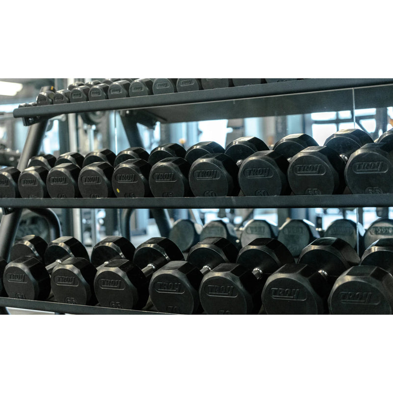 Troy 12 - Sided Rubber Dumbbells (Sets) - Troy VTX
