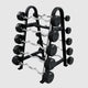 TROY 12 - Sided Rubber (EZ Curl) Barbell Set with Rack (20 - 110 lbs.) - Free Weights - Troy VTX
