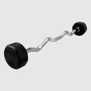 Troy 12 - Sided Rubber EZ - Curl Barbells (TZB - R) - Free Weights - Troy VTX