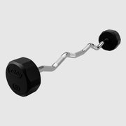 Troy 12 - Sided Rubber EZ - Curl Barbells (TZB - R) - Free Weights - Troy VTX