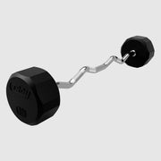 Troy 12 - Sided Rubber EZ - Curl Barbells (TZB - R) - Free Weights - Troy VTX