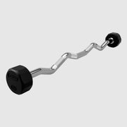 Troy 12 - Sided Rubber EZ - Curl Barbells (TZB - R) - Free Weights - Troy VTX