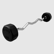 Troy 12 - Sided Rubber EZ - Curl Barbells (TZB - R) - Free Weights - Troy VTX