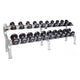 Troy 12 - Sided Urethane Encased Dumbbell Set with storage rack (55 - 100lbs.) - Free Weights - Troy VTX