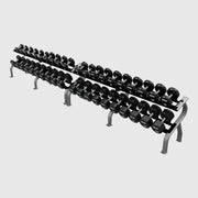 Troy 12 - Sided Urethane Encased Dumbbell Set with storage racks (5 - 100lbs.) - Free Weights - Troy VTX