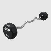 Troy 12 Sided Urethane EZ Curl Barbell Set (20 - 110lbs) - Free Weights - TROY VTX