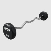 Troy 12 Sided Urethane EZ Curl Barbell Set (20 - 110lbs) - Free Weights - TROY VTX