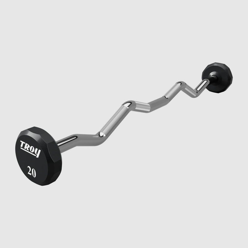 Troy 12 - Sided Urethane EZ - Curl Barbells (TZB - U) - Free Weights - Troy VTX