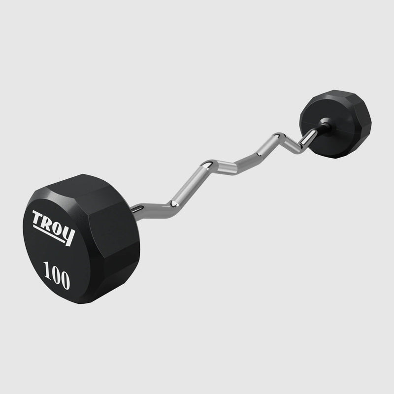 Troy 12 - Sided Urethane EZ - Curl Barbells (TZB - U) - Free Weights - Troy VTX