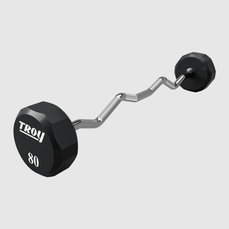 Troy 12 - Sided Urethane EZ - Curl Barbells (TZB - U) - Free Weights - Troy VTX