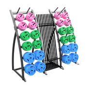 Troy 20 - Pack Colored Cardio Pump Set w/ Rack (TLS - PAC - C) - Free Weights - Troy VTX