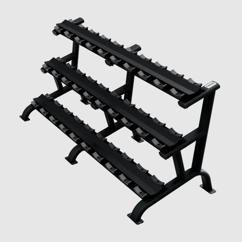 Troy 3 Tier 15 Pair Dumbbell Saddle Rack - Accessories - Troy VTX