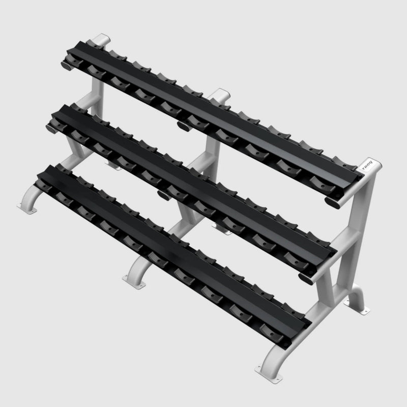 Troy 3 Tier 15 Pair Dumbbell Saddle Rack - Accessories - Troy VTX