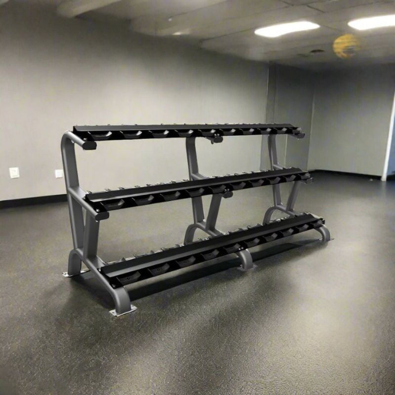 Troy 3 Tier 15 Pair Dumbbell Saddle Rack - Accessories - Troy VTX
