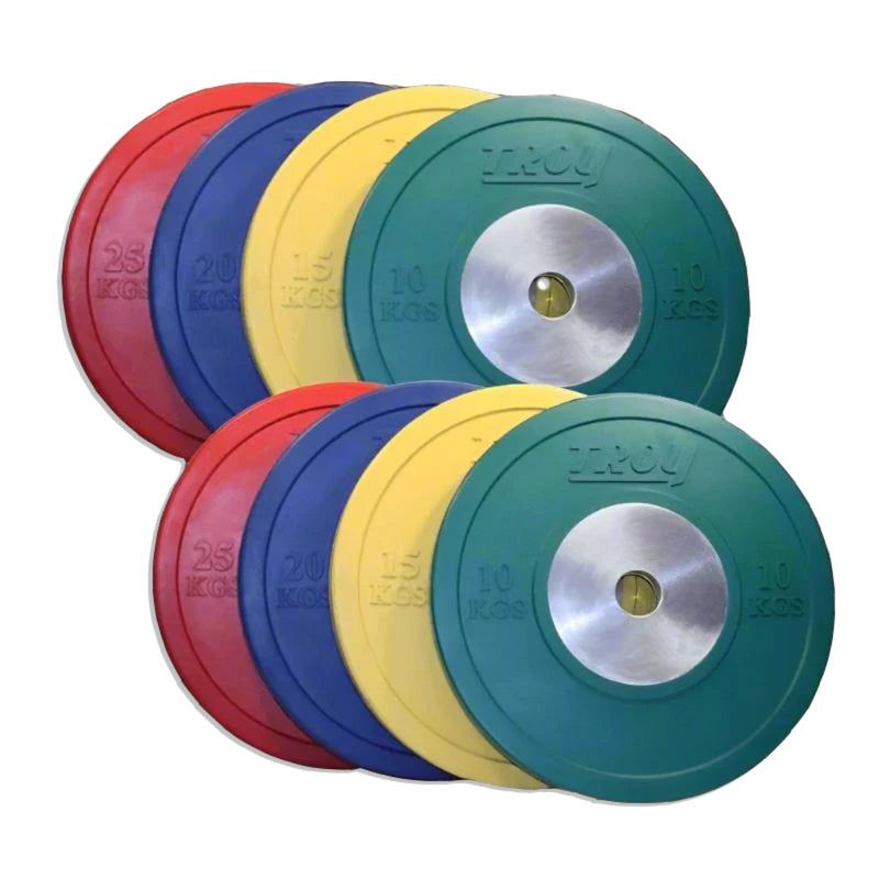 Troy Competition Color Rubber Bumper Plates (CO - SBP) - Free Weights - Troy VTX