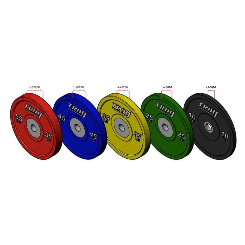 Troy Performance Color Rubber Bumper Plates (PO - SBP) - Free Weights - Troy VTX
