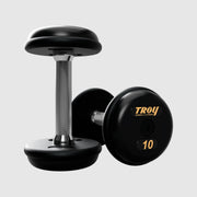Troy Pro - Style Black Cast Iron Dumbbells (Sets) - Free Weights - Troy VTX