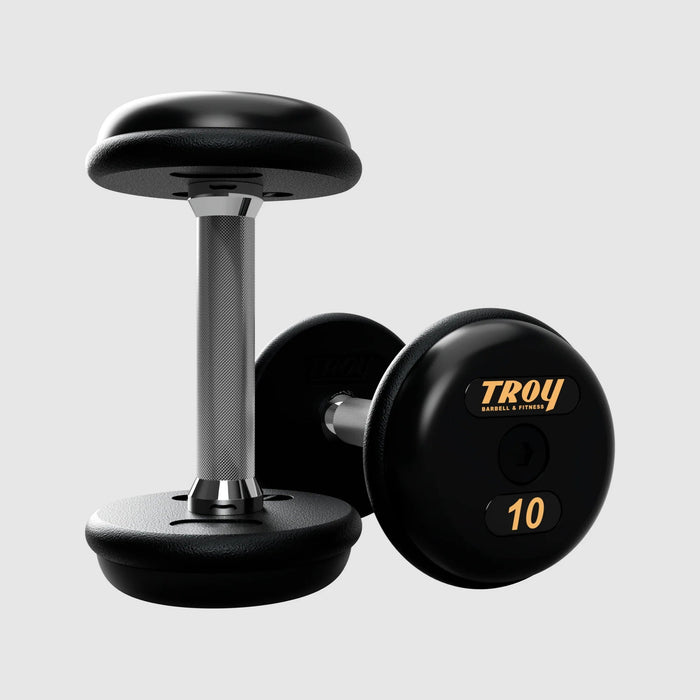 Troy Pro - Style Black Cast Iron Dumbbells (Sets) - Free Weights - Troy VTX