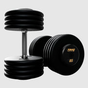 Troy Pro - Style Black Cast Iron Dumbbells (Sets) - Free Weights - Troy VTX