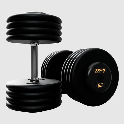 Troy Pro - Style Black Cast Iron Dumbbells (Sets) - Free Weights - Troy VTX