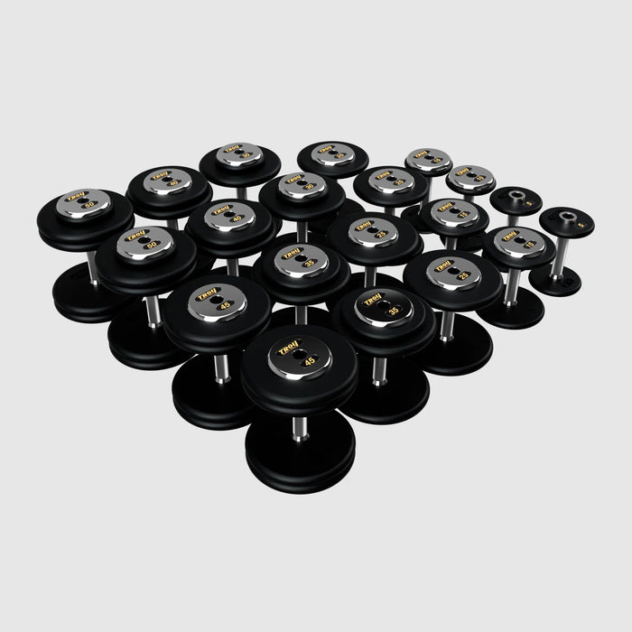 Troy Pro - Style Black Cast Iron Dumbbells (Sets) - Free Weights - Troy VTX