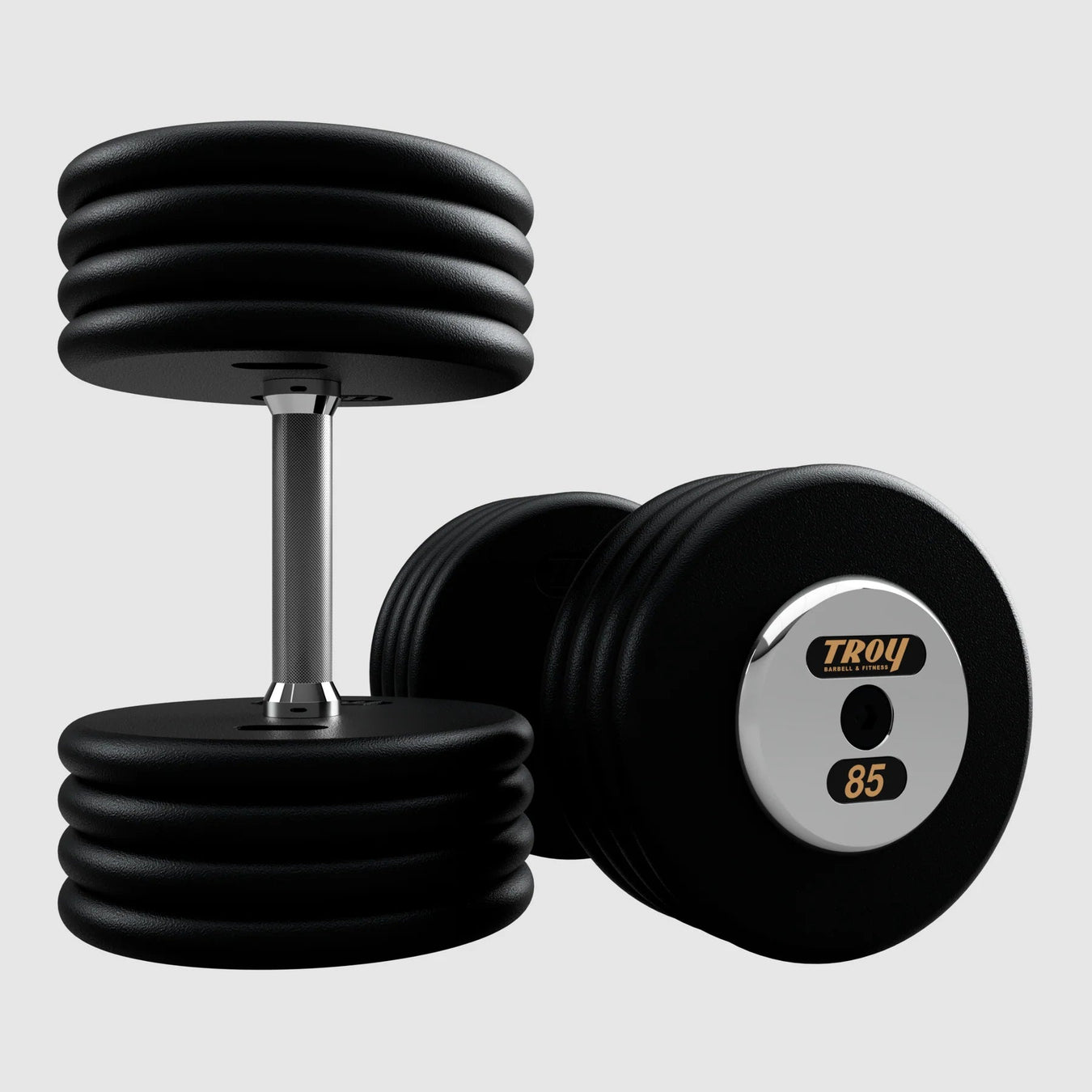 Troy Pro - Style Black Cast Iron Dumbbells (Sets) - Free Weights - Troy VTX
