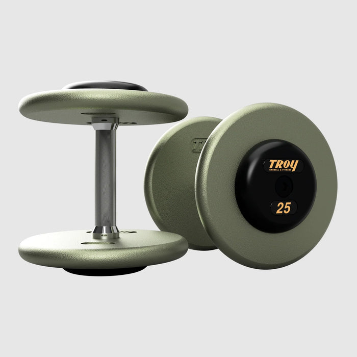 Troy Pro - Style Hammertone Cast Iron Dumbbells (Sets) - Free Weights - Troy VTX