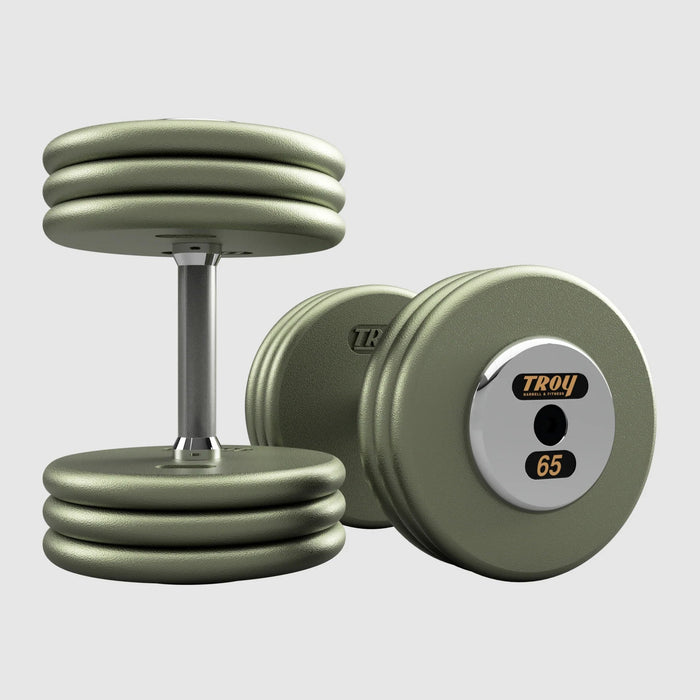 Troy Pro - Style Hammertone Cast Iron Dumbbells (Sets) - Free Weights - Troy VTX