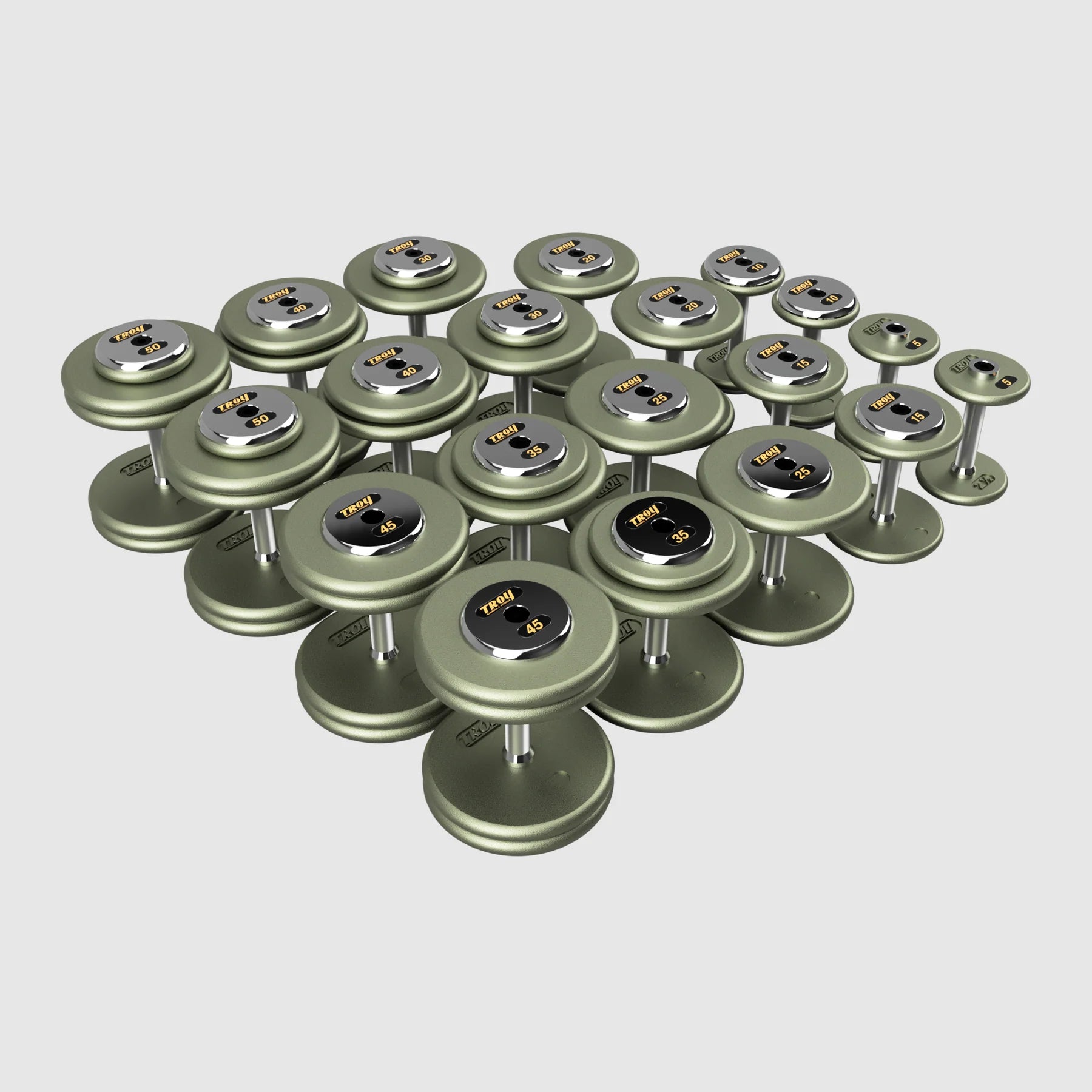 Troy Pro - Style Hammertone Cast Iron Dumbbells (Sets) - Free Weights - Troy VTX